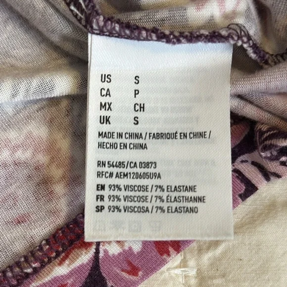 American Eagle, outfitters size, small romper, floral, print, mauve, pur… - Picture 10 of 13